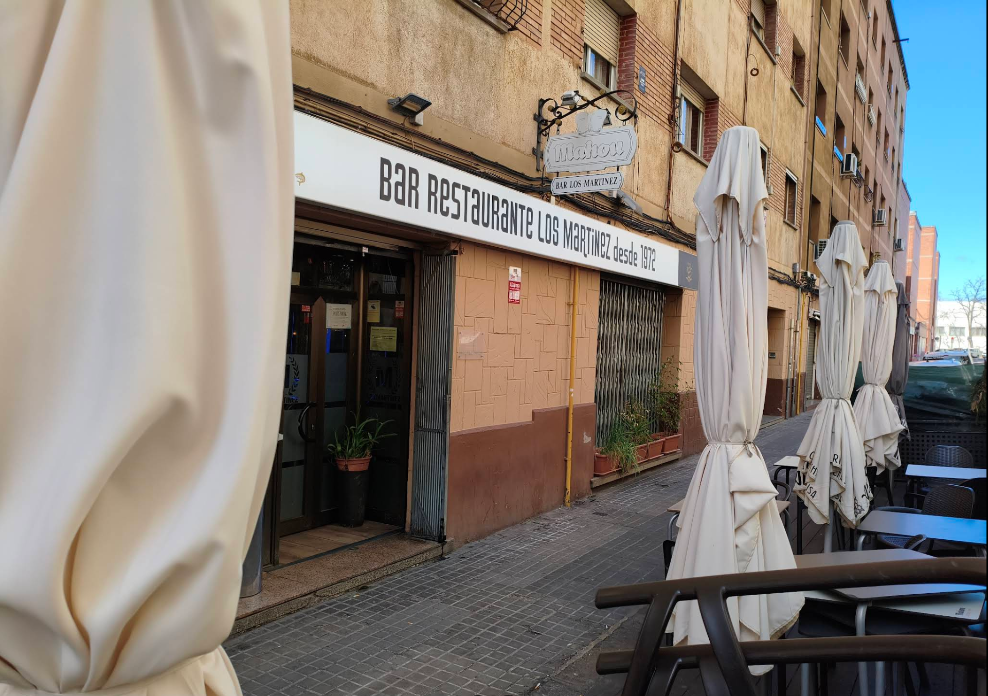Fachada del Bar Restaurante Los Martinez en Sabadell desde 1972